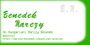 benedek marczy business card